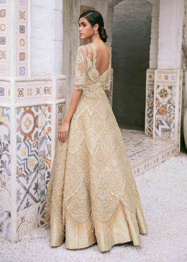 Designer Golden Indian Lehenga Bridal Dress 2022