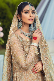 Designer Heavy  Long Maxi in Ivory Color Close Up