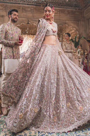 Designer Indian Bridal Wear Baby Pink Lehenga Choli
