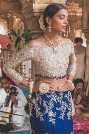 Designer Indian Bridal Wear Dark Blue Lehenga Choli 2022