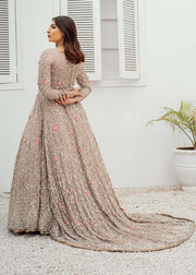 Designer Indian Bridal Wear Long Silver Maxi Lehenga 2022