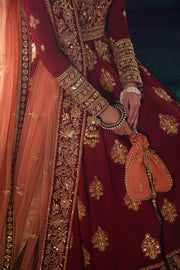 Designer Indian Bridal Wear Red Anarkali Lehenga Dress 2022