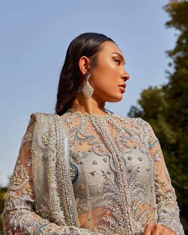 Designer Indian Chiffon Maxi Dress for Bride 2022