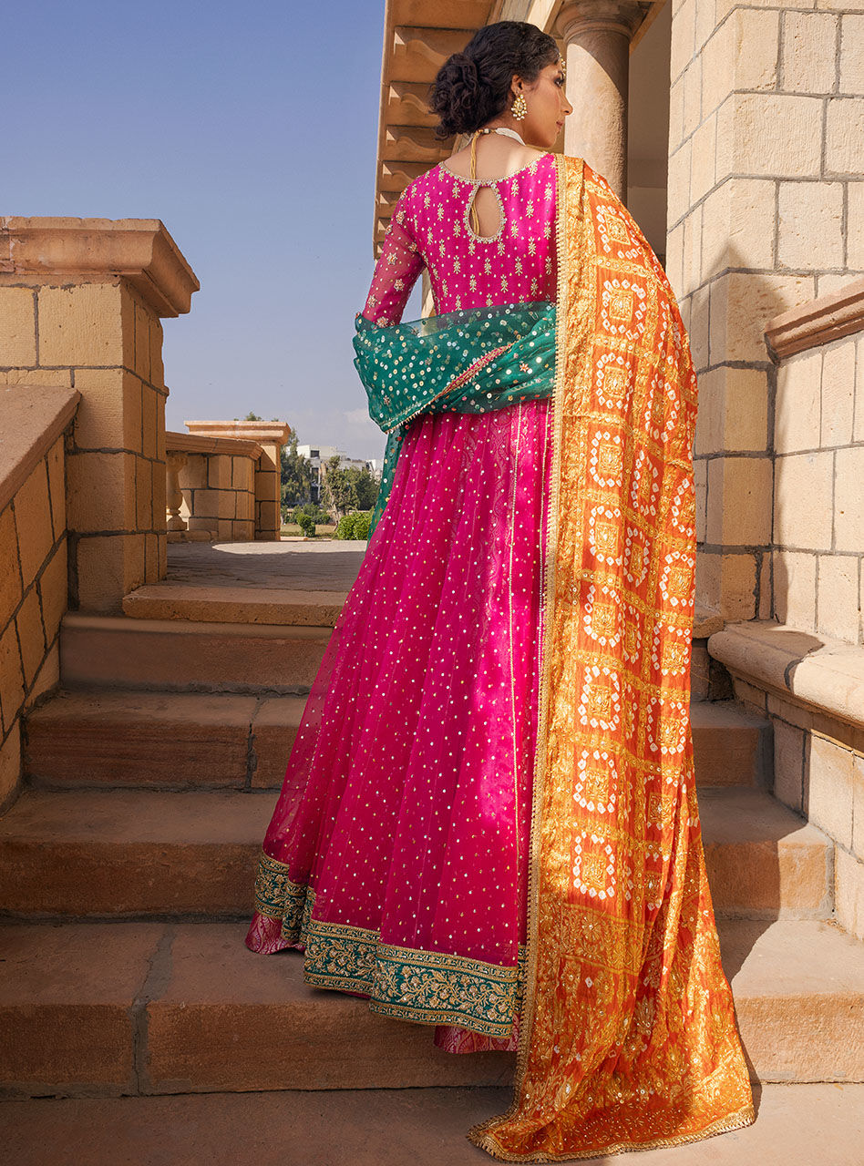 Designer Indian Mehndi Lehenga Bridal Attire