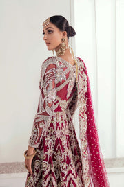 Designer Indian Red Bridal Lehenga Gown 