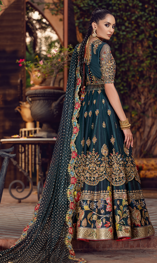Designer Indian Red and Green Lehenga Choli 2022
