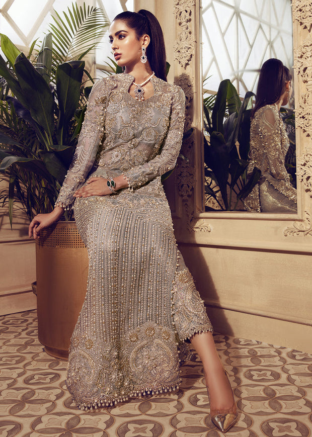 Heavy Designer Indian Wedding Dress in Long Shirt Trouser – Nameera by  Farooq