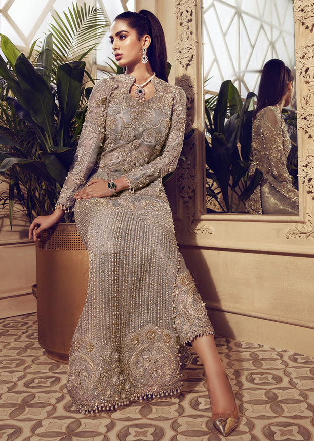 Heavy Designer Indian Wedding Dress in Long Shirt Trouser