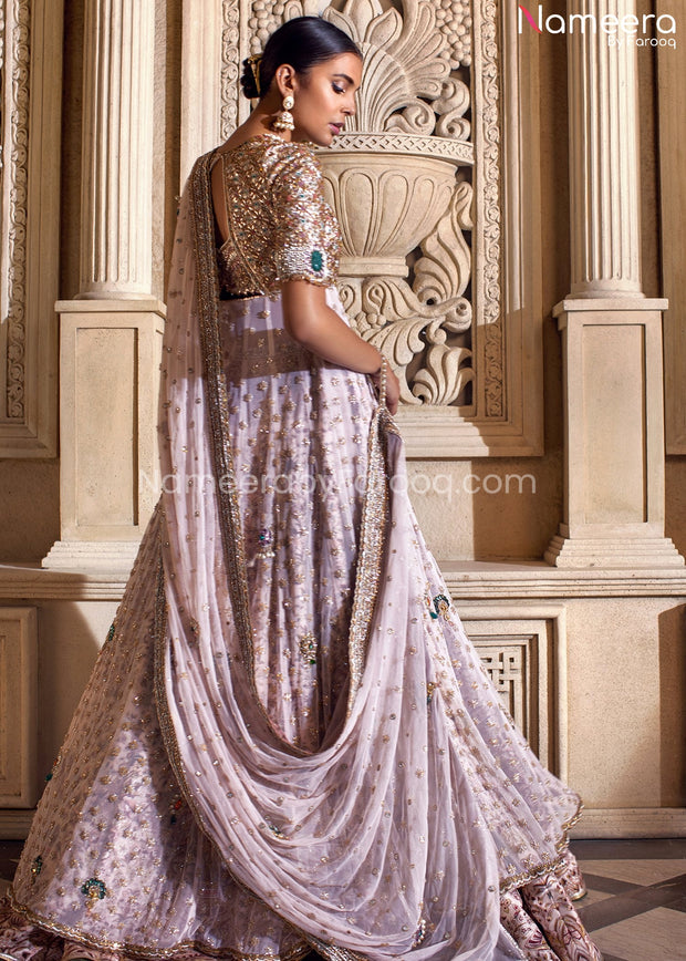 Designer Lehenga Bridal with Open Maxi Online Backside Look