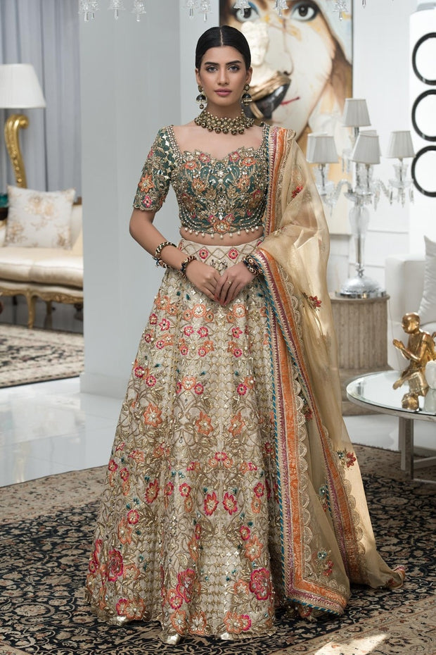 Designer Mehndi Lehnga Choli for Wedding