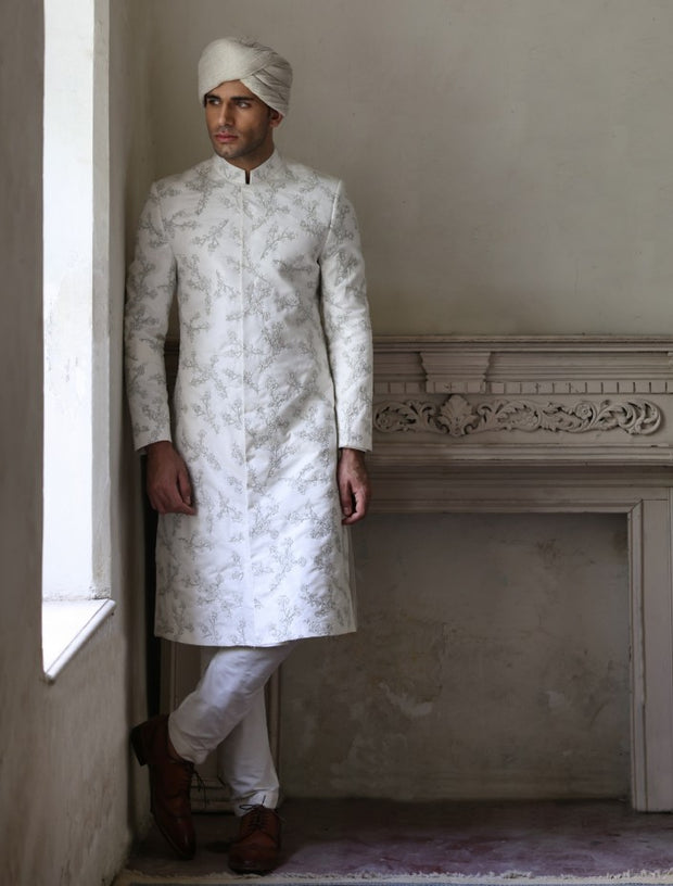 Designer Men Simple Sherwani Wedding Groom Dress