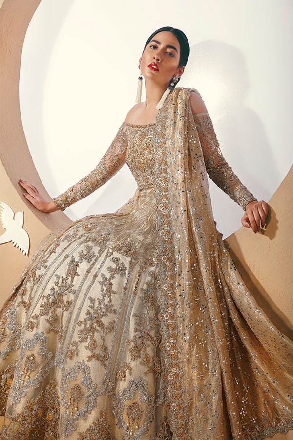 Designer Mustard Yellow Lehenga Bridal Dress 2022