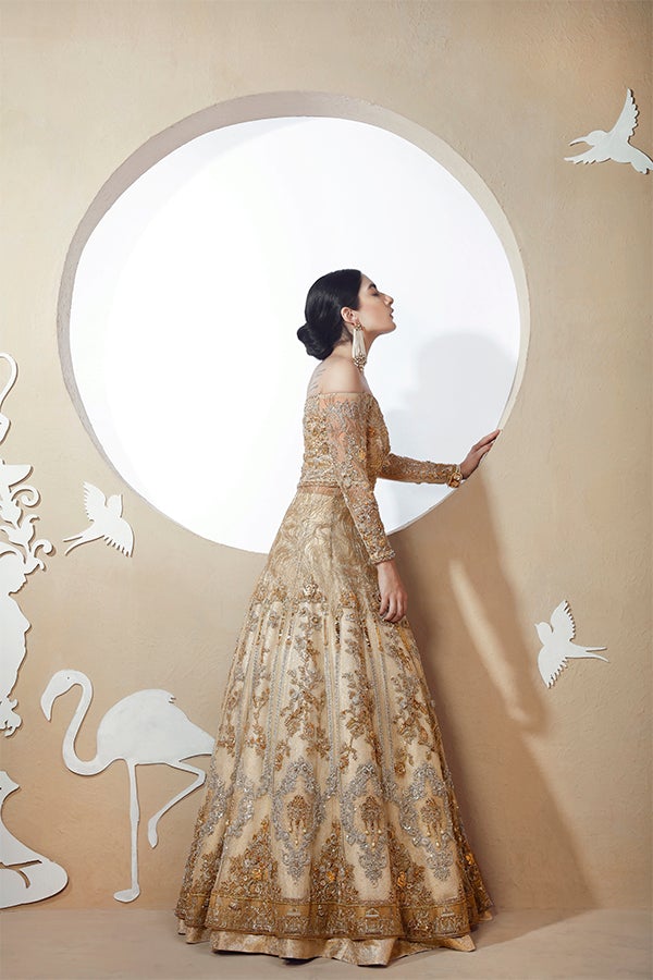 Designer Mustard Yellow Lehenga Bridal 