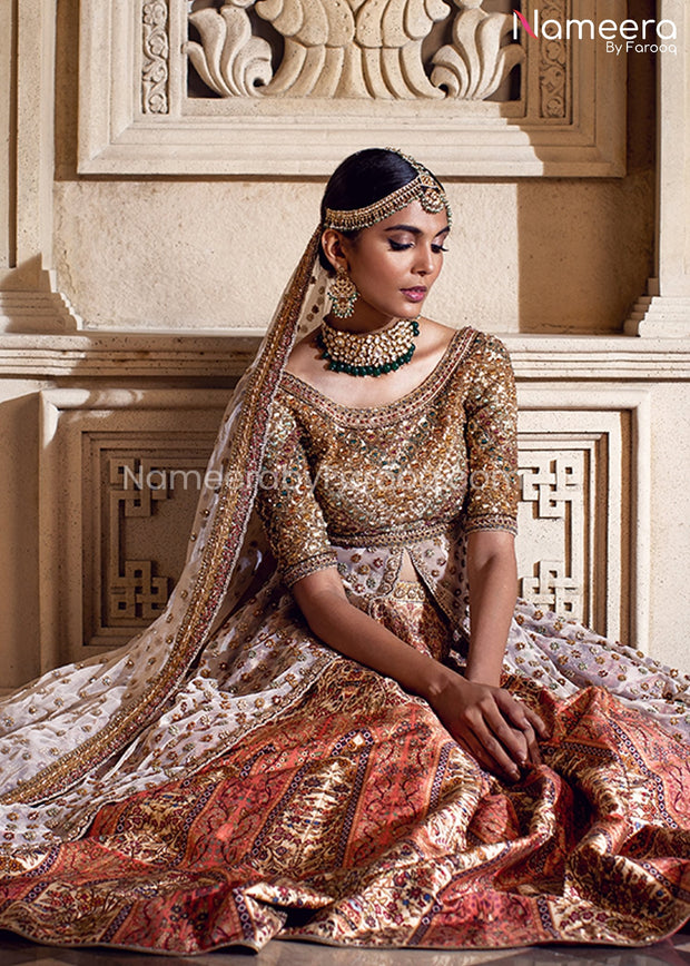 Designer New Lehenga Bridal with Embroidery 2021 Front Look