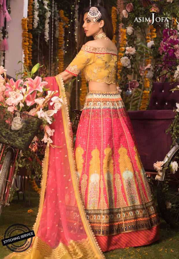 Designer Party Lehnga Choli with Embroidery Backside Look