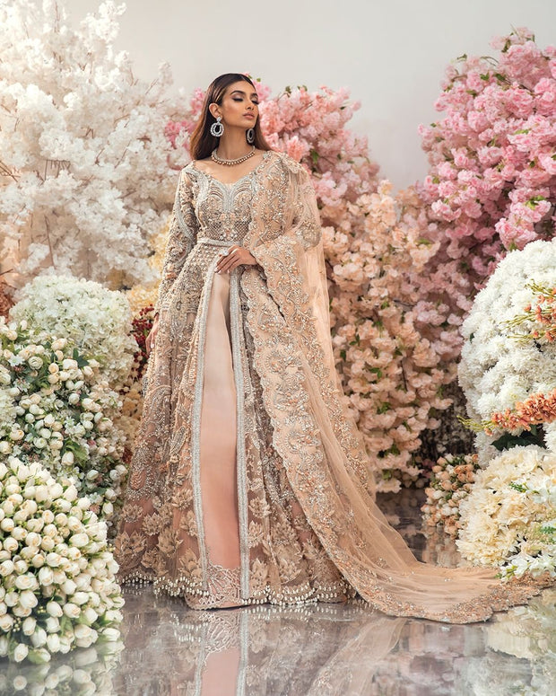 Designer Peach Bridal Lehenga for Indian Bridal Wear