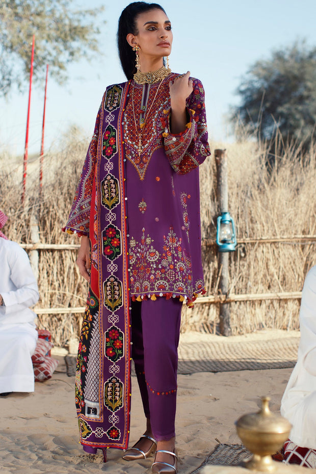 Designer Purple Salwar Kameez for Pakistani Eid Dress