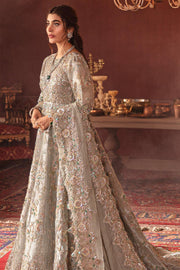 Designer Raw Silk Lehenga Gown for Indian Bridal Wear