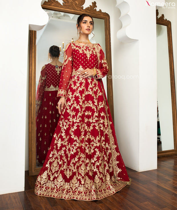 Designer Red Girls Lehenga Choli Bridal Dress