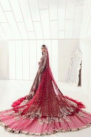 Heavy Designer Red Indian Bridal Lehenga Gown #BN1126