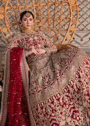 Designer Red Lehenga Choli for Pakistani Wedding Dresses 2023