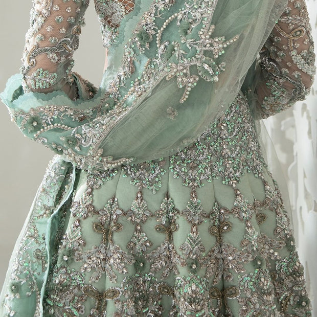 Designer Sea Green Lehenga Choli for Indian Bridal Wear 2022