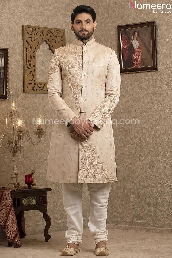 Designer Sherwani Pakistan for Wedding Online Front Look