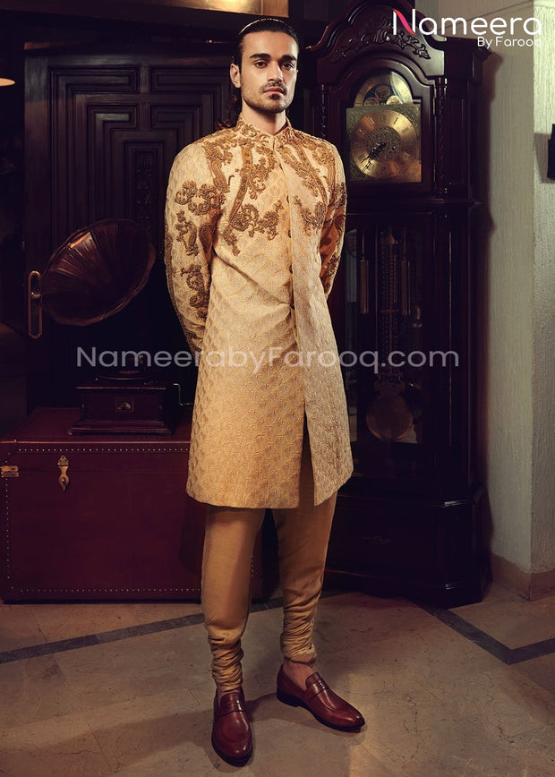 Designer Sherwani for Groom with Embroidery Online 