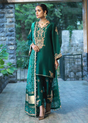 Designer Silk Green Salwar Kameez Pakistani Wedding Dresses 2023