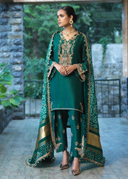 Designer Silk Green Salwar Kameez Pakistani Wedding Dresses