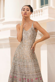 Designer Silver Grey Lehenga 