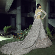 Designer Silver Grey Lehenga 