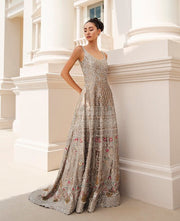 Designer Silver Grey Lehenga for Wedding Wear