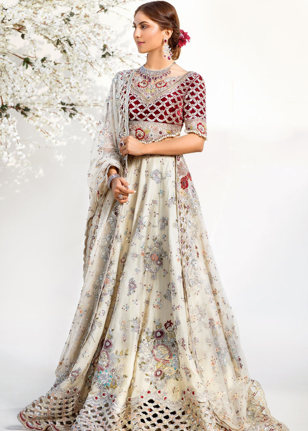  Designer Wedding Lehnga Choli with Embroidery