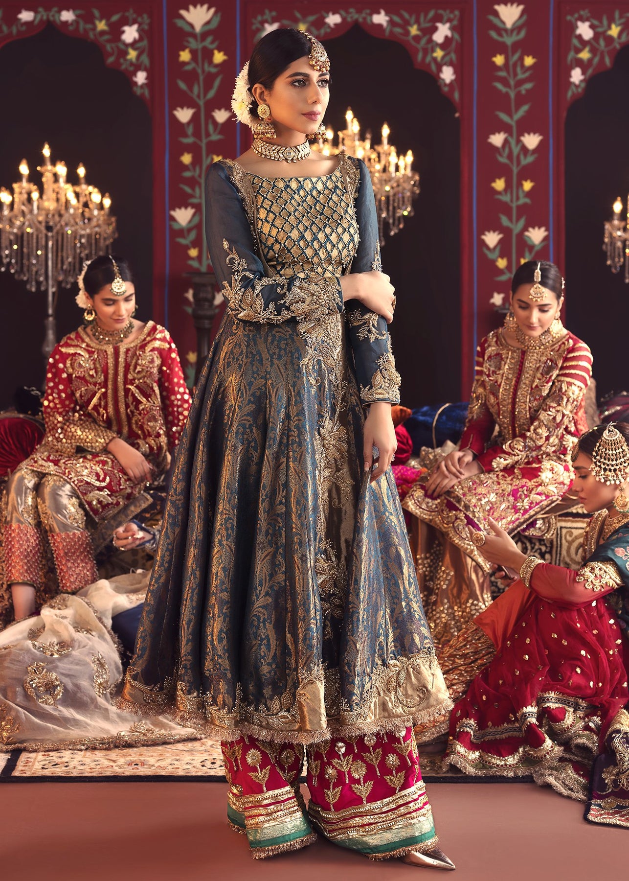 Designer Wedding Party Frock in Blue Color – Nameera by Farooq Designer Wedding Party Frock in Blue Color – Nameera by Farooq