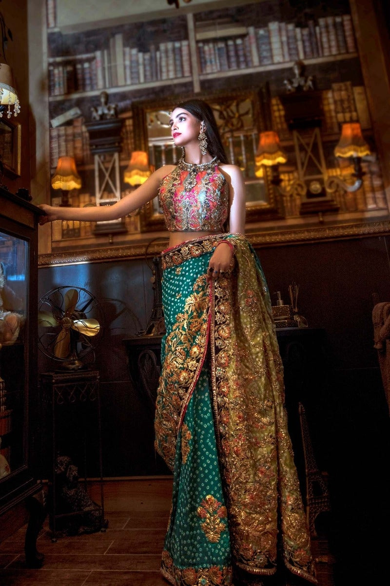 Designer Wedding Saree for Bride Overall Look