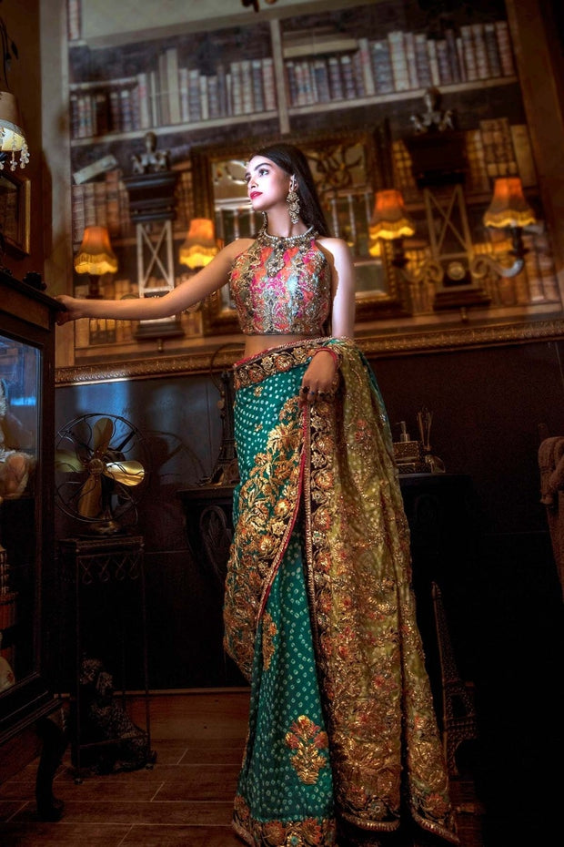 Designer Wedding Saree for Bride Overall Look