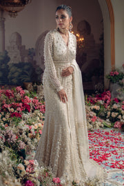 Designer White Bridal Lehenga Gown for Indian Bridal wear