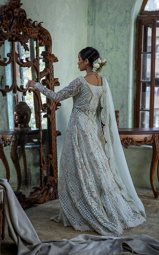 Designer White Embroidered lehenga