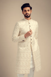 Designer White Sherwani for Groom 