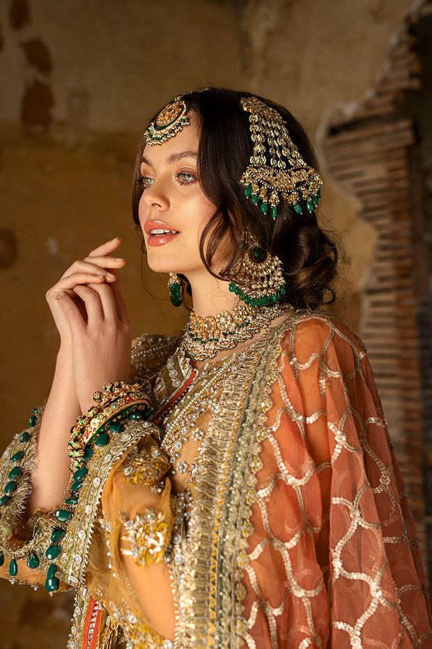 Designer Yellow Kameez Lehenga