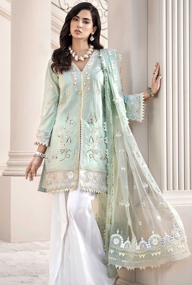 Designer Luxury Lawn Dress for Eid Latest Designs Nameera by Farooq Designer Luxury Lawn Dress for Eid Latest Designs Nameera by Farooq