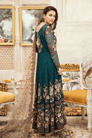 Designer Pakistani Dress for Party in green color