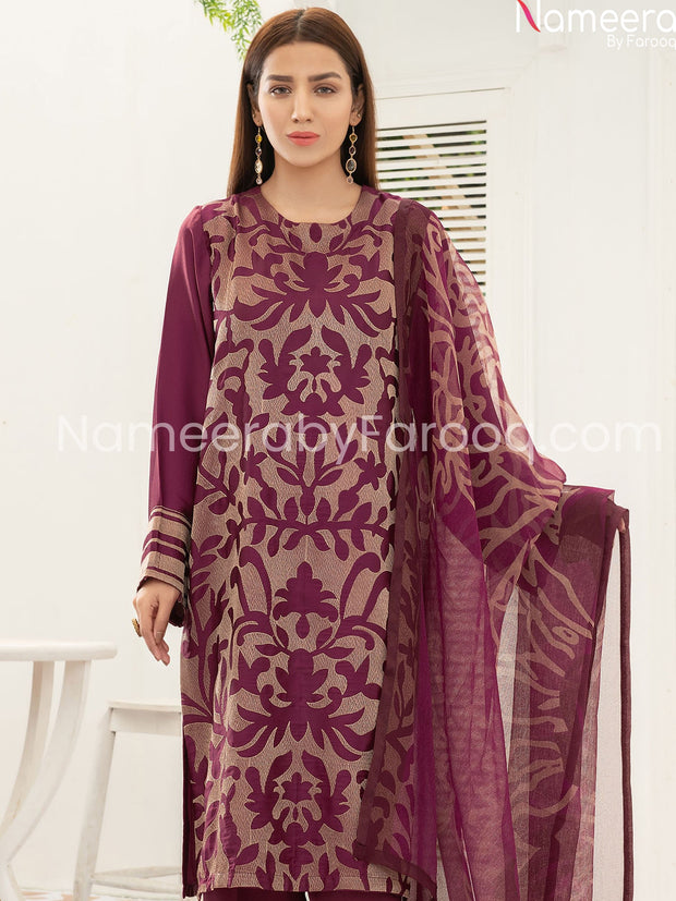 Designer purple dress