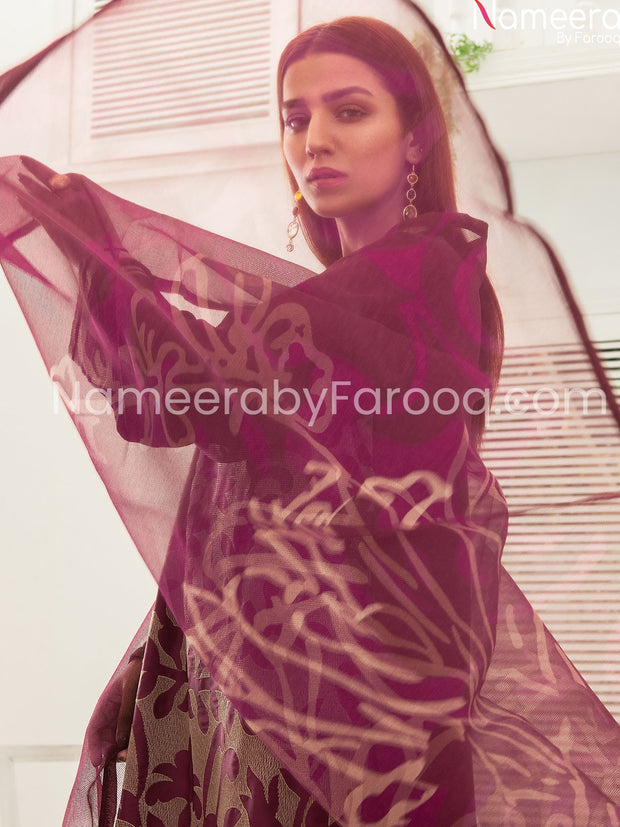 Designer Eid purple dress online