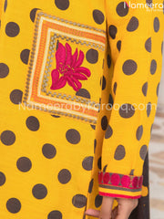 Designer yellow printed suit online 2021