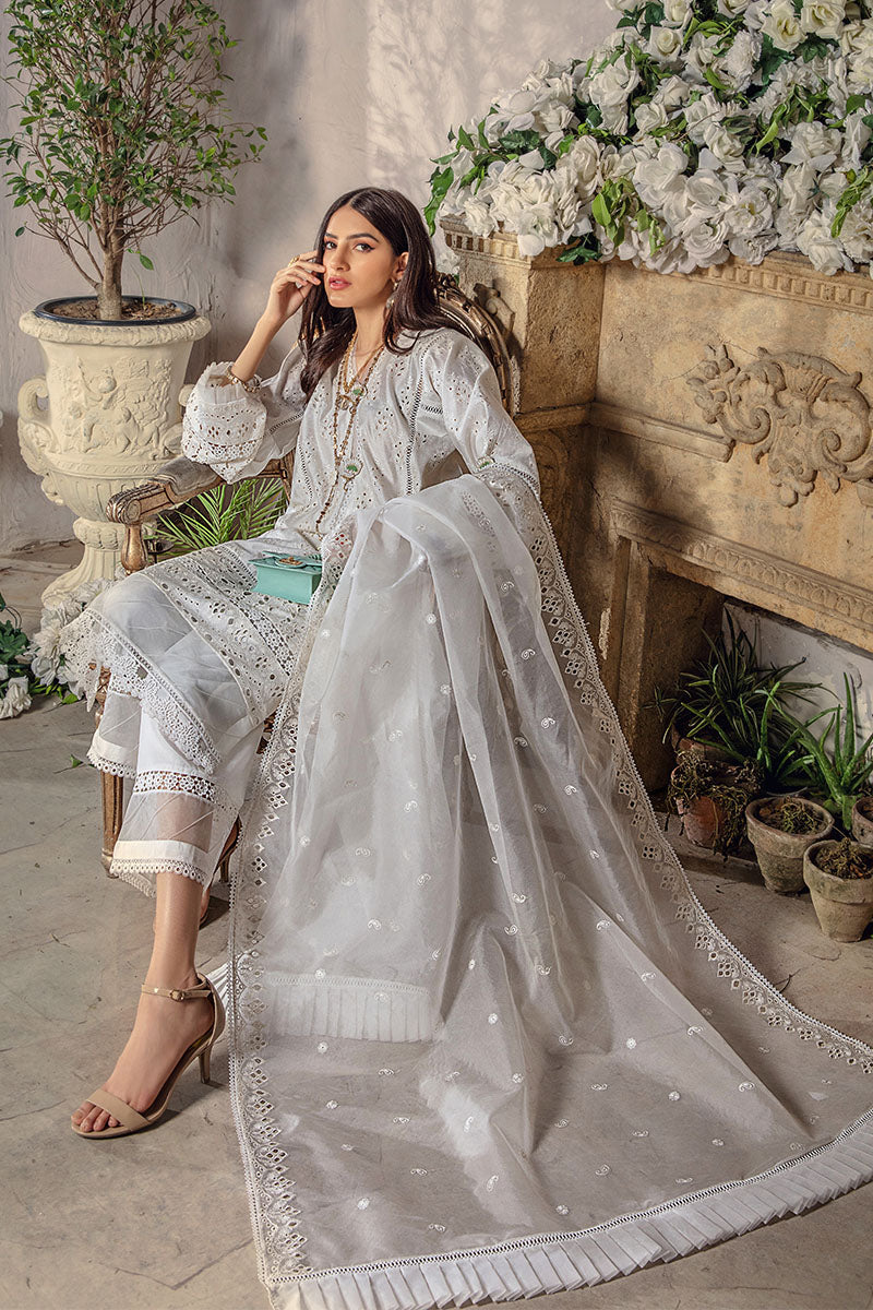 Designer White Dress Design Salwar Kameez Pakistani Party Dress LARGE