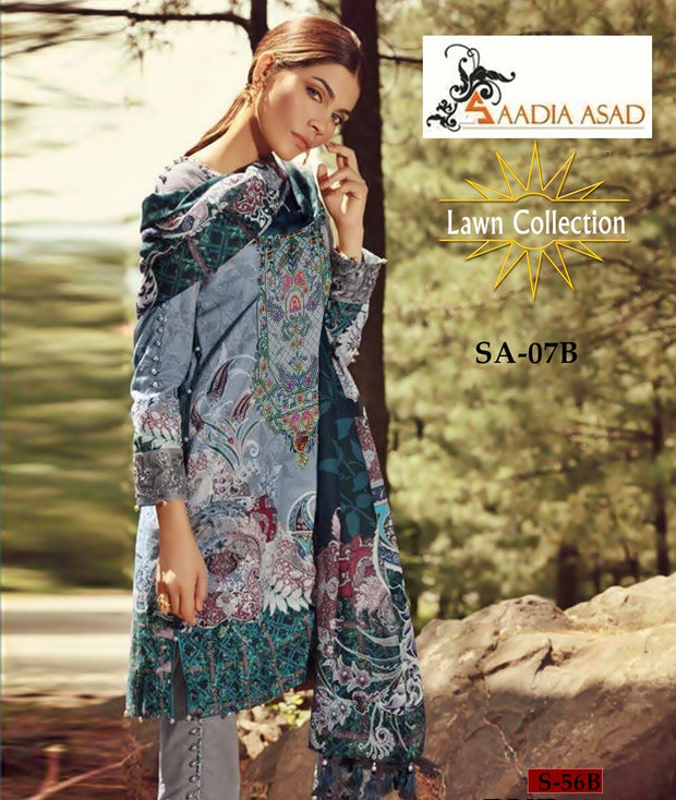 Lawn dress by Sadia Ahmad Model # L 1150
