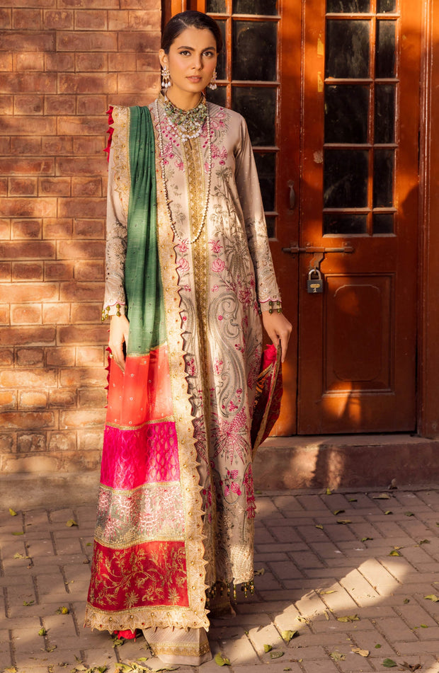 Eid Dress in Embroidered Kameez Trouser Dupatta Style