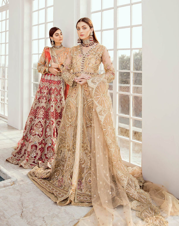 Buy Pakistani Bridal Dress in Mermaid Gown Style in New Jersey  Nameera by  Farooq